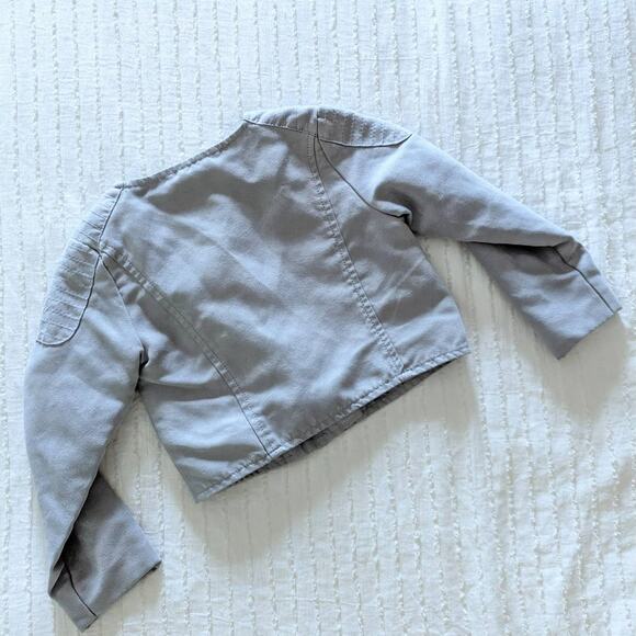 Crazy 8 Toddler Girls Faux Suede Gray Moto Jacket size 3t - Picture 2 of 4